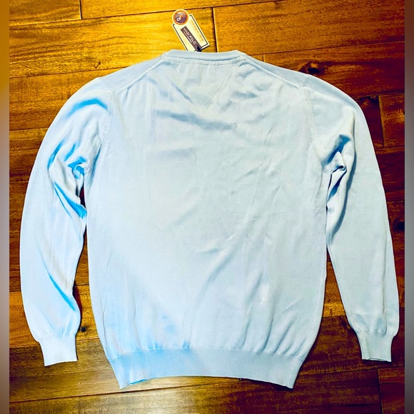 Blue V-Neck Sweater - Picture 4 of 4